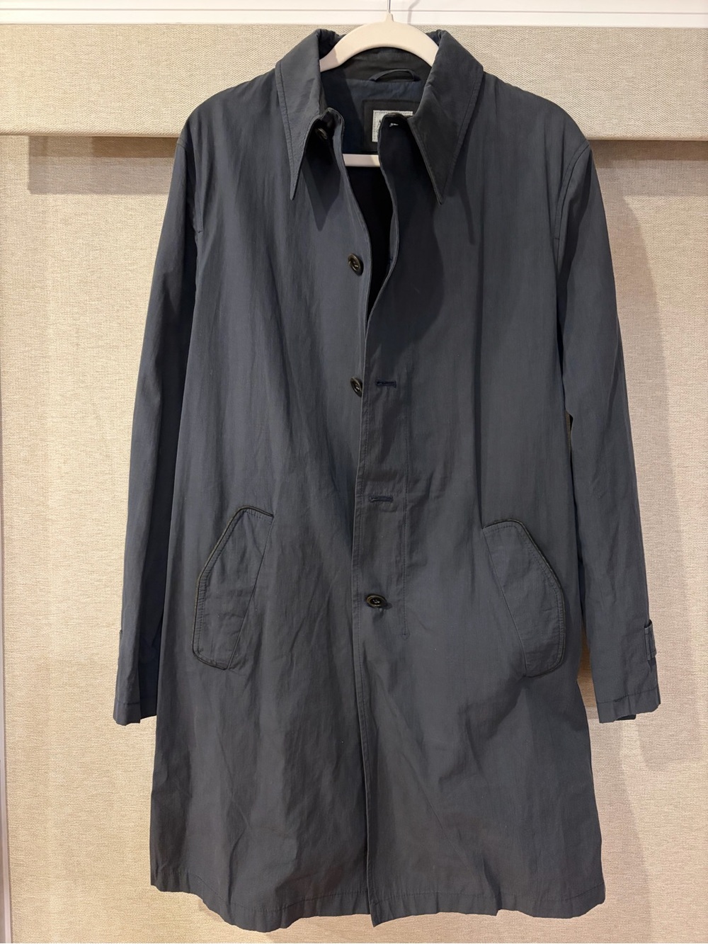 Armani Collezioni Men's Charcoal Single-Breasted Coat